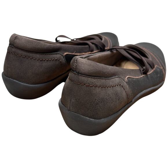 EARTH ORIGINS Leslie Women's 9.5W Leather Slip On Ballet Flats Shoes *READ* - Picture 5 of 16